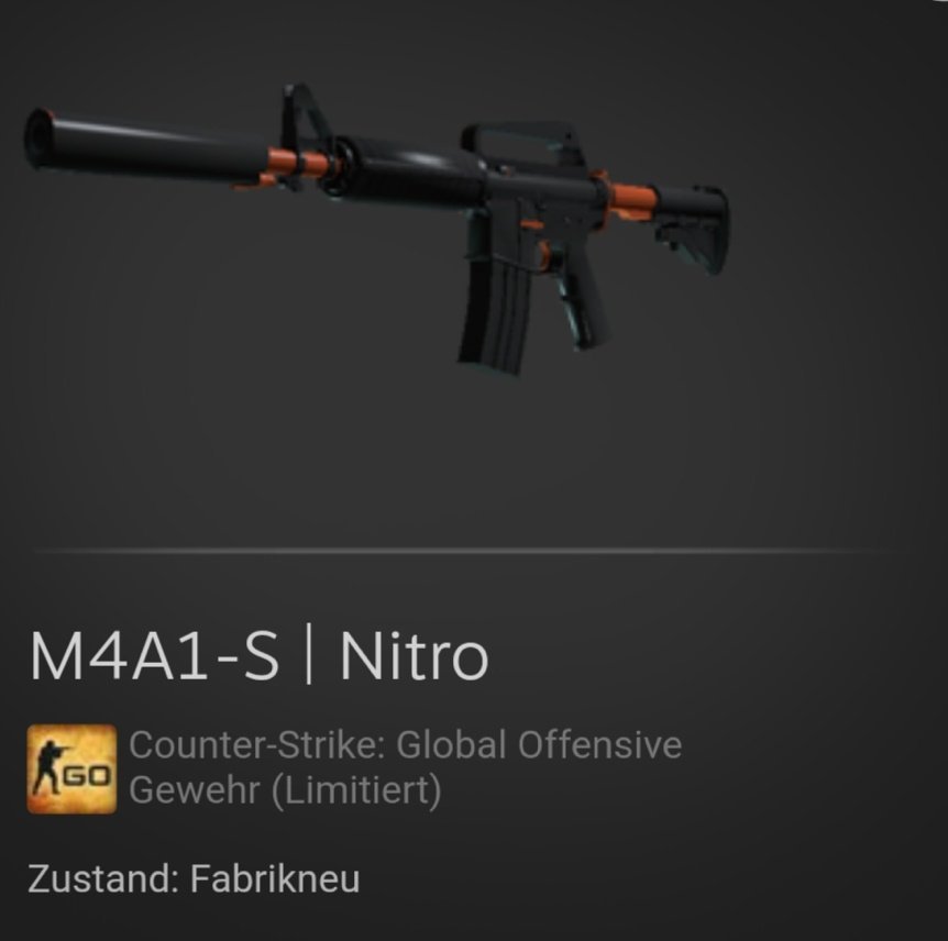 ExTaZZeCS's tweet image. ► CSGO GIVEAWAY ◄

1x M4A1-S Nitro / FN

To do:📝 
•RETWEET🔁  
•FOLLOW @ExTaZZeCS 
•FOLLOW @ValiGives 
•FOLLOW @CroZexGaws 

END: 30 RETWEETS🔁
The Tradeoffer will be sent on the 27th july (because the steam trade-hold ban).
#CSGO #Giveaway #Sup #GL #HF
