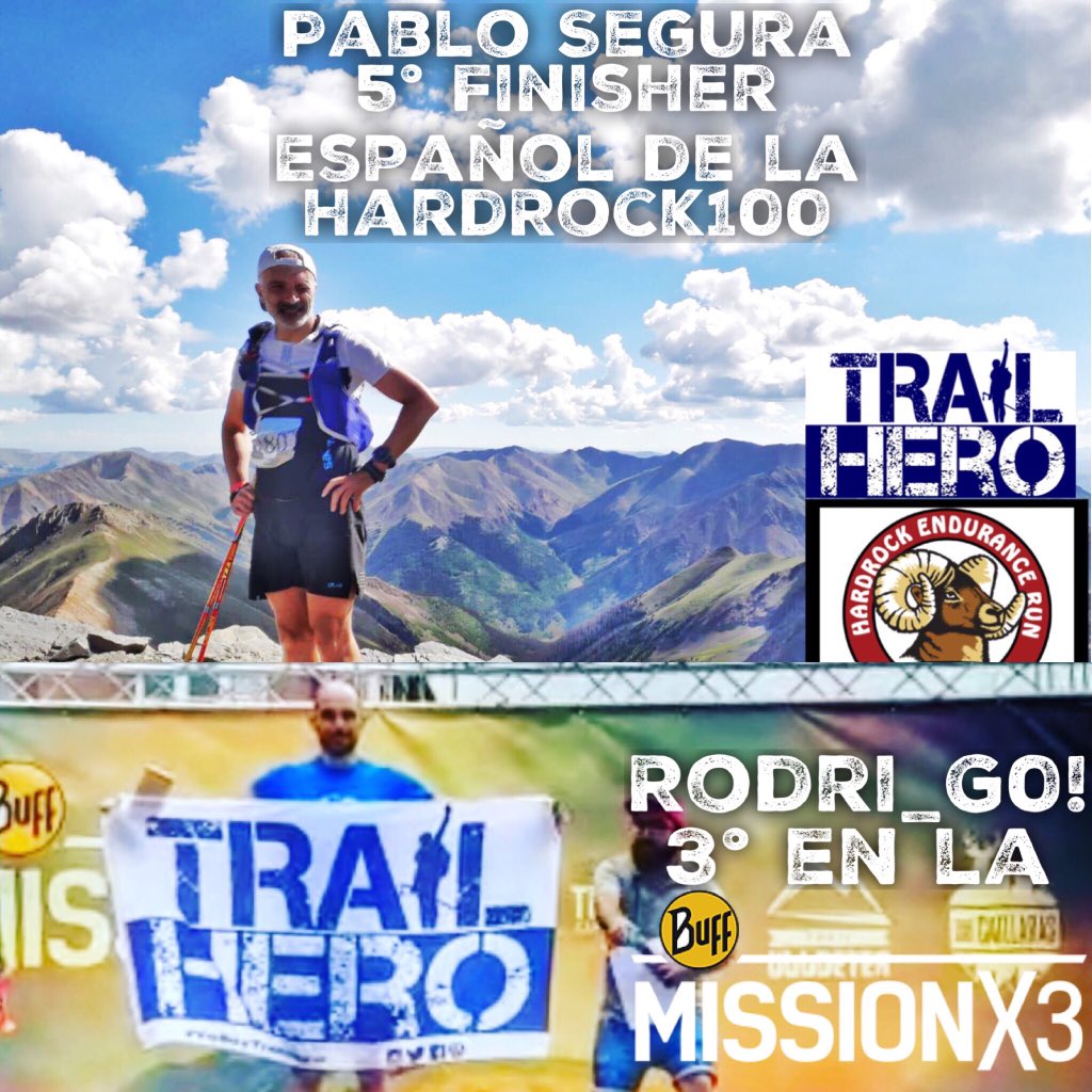 Menudo fin de semana!!!😱
<a href="/pablosegura/">Pablo Segura</a> hace historia como el 5° español en acabar la <a href="/hardrock100/">Hardrock Hundred</a> y <a href="/Rodrigo_G0/">Rodri G0!</a> se cuela en el Top3 de la #missionX3 de @klassmarktrail y <a href="/buff_es/">Esmee Buffin</a> 
👏🏻👏🏻👏🏻👏🏻👏🏻

Recuerda, cuando quieras saber qué material va bien, lee a los que saben 😉 🔝