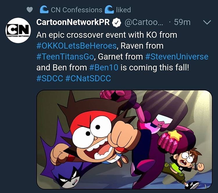 Ben10FansUnited's tweet photo. The next crossover featuring Ben 10 will be with OK K.O.! Let's Be Heroes, as well as with Garnet from Steven Universe and Raven from Teen Titans Go, coming this fall! (How in the world is this going to work?) https://t.co/MtREkzPsoH