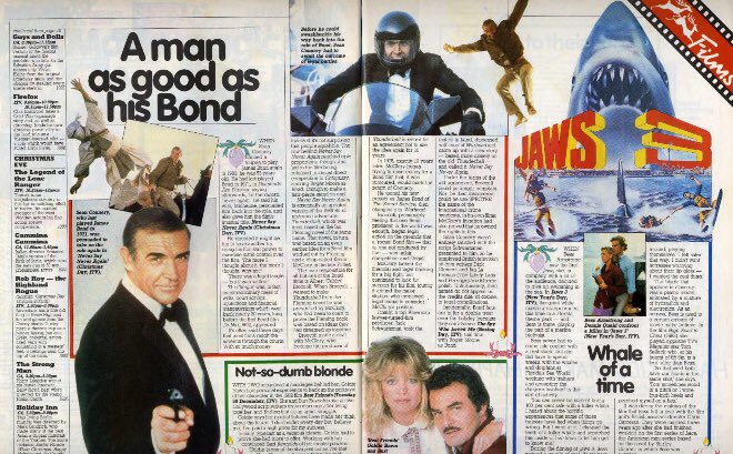 thedailyjaws's tweet photo. #Jaws3D received its UK premiere on Boxing Day 1986, here’s how they trailed it in the Christmas @tvtimesmagazine that year. A film about a #shark, bit just a shark film, a #Jaws film, and they go with ‘Whale of a time’? I know it was set at Sea World, but c’mon! #Jaws3DWeek https://t.co/GKZhQWayjJ