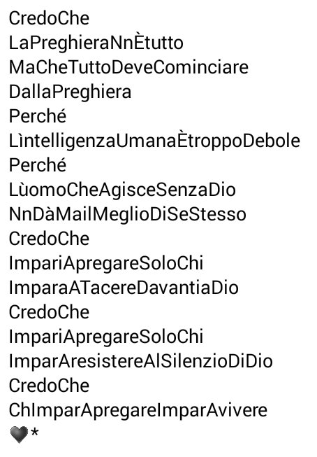 Spessofia's tweet photo. #CredoChe LaPreghiera
NnHaBisognoDi Parole
Perchè
LamoreNnHa BisognoDiParole
CredoChe
SiPossaPregareTacendo Soffrendo
Lavorando
Ma
IlSilenzioÈpreghieraSoloSe
SiAma
LaSofferenzaÈpreghieraSoloSe SiAma
ILlavoroEpreghieraSoloSe
SiAma
#BuonaDomenica AdOgnuno
♥*
@JuliaTutolo
@672Cilia https://t.co/3M4Dr2zhkP