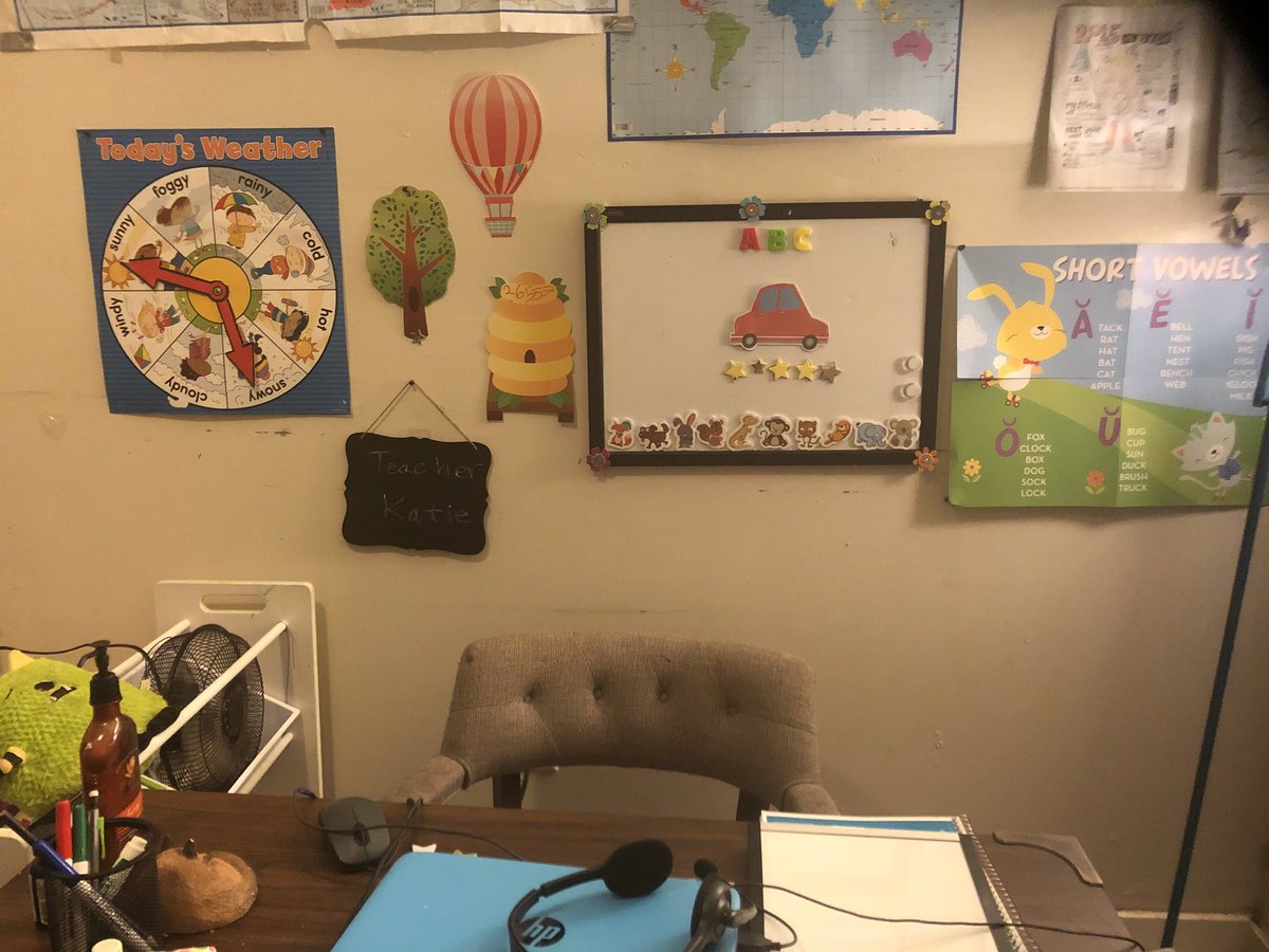 I love my job and my little home classroom #VIPKID #teacherlife