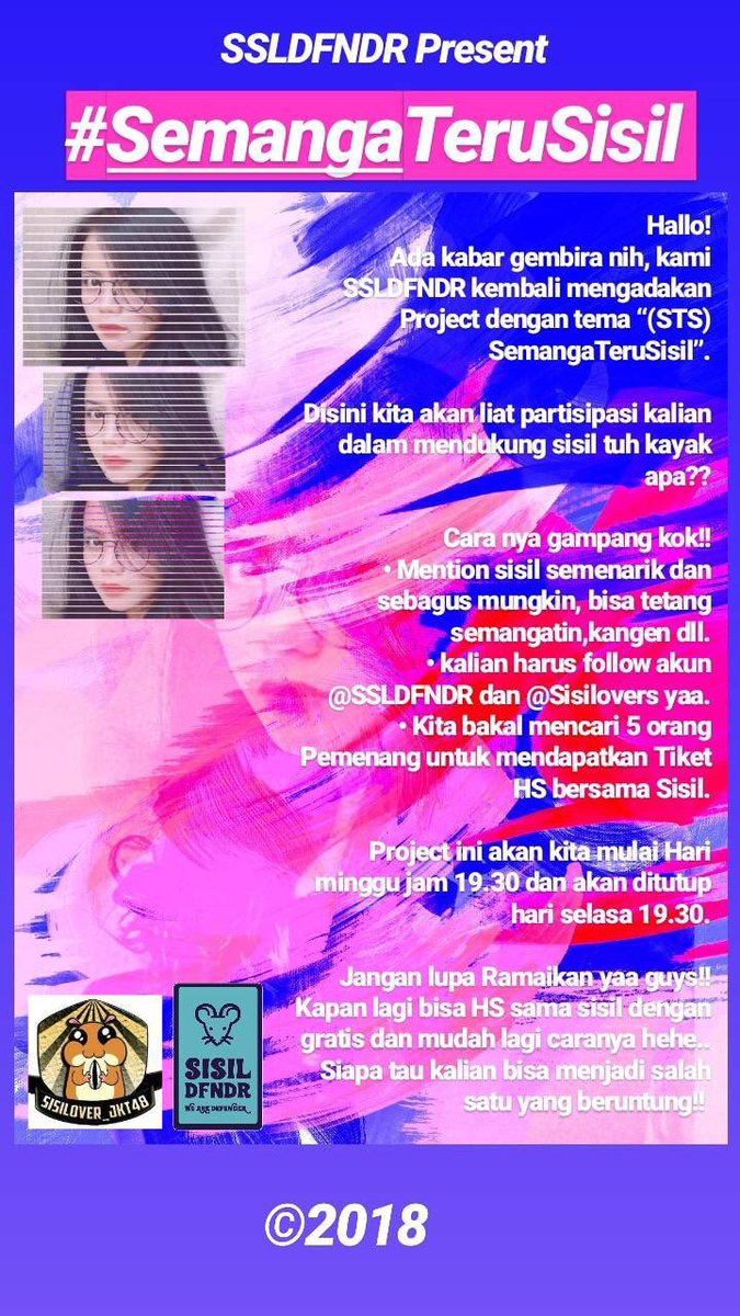 Sisilover_JKT48's tweet photo. Jangan Lupa yaa project nya masih berjalan .. cek rulesnya di @SSLDFNDR https://t.co/xYgneIyTga