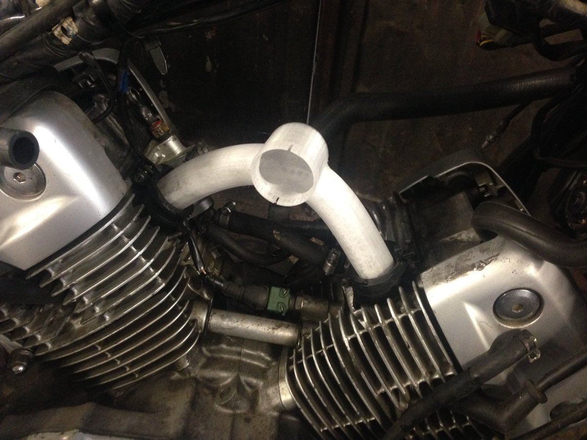 Bradac3D's tweet photo. Další prototyp. Another prototype. Flange of the carburettor to the honda shadow. Printing from PET-G, roughly 10 hours of printing per 0.1mm layer. #3dprinting #3dprint #3dtisk #petg #01mm #priruba #flange #karburator #carburetor #prototype #prototyping #moto #honda #shadow https://t.co/O6HGlPZs3m