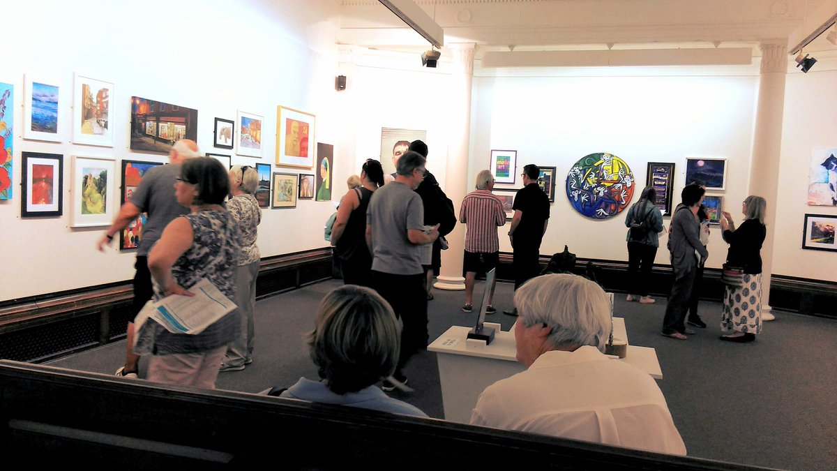 StockportWMAG's tweet photo. Sat 21Jul: #StockportOpenExhibition2018. We want to say a huge thank you to all our artists, their guests &amp; visitors to the gallery today! The preview had over 270 attendees! The Gallery Team &amp; Volunteers worked very hard to bring you an Open Exhibition we hope you are proud of! https://t.co/dxMc3EJpGG