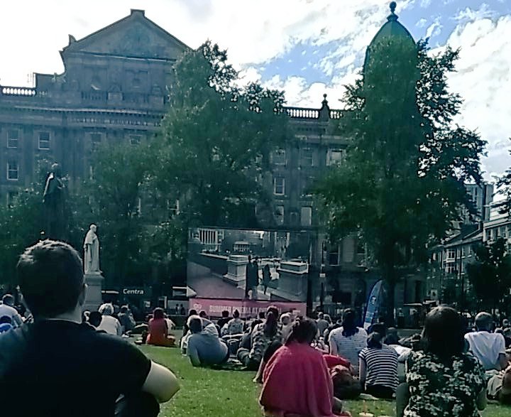 Perfect summer Sunday watching Ghostbusters at City Hall #Belfastfilmfest1 #BelfastCityHall #SummerCinema