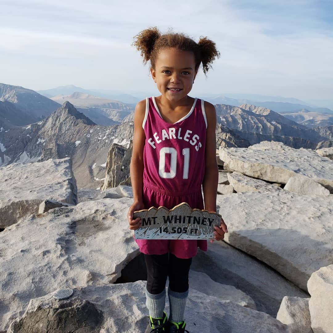 My 6 old just summited Mt. Whitney. Highest mountain in the Continental USA.14505ft. 22miles. Seems to be the youngest girl on record to do it. She is looking for an outlet to share her story. Few Black girls in US do extreme hiking. #blackgirlmagic <a href="/outsidemagazine/">Outside Magazine</a> <a href="/blackvoices/">HuffPost BlackVoices</a>