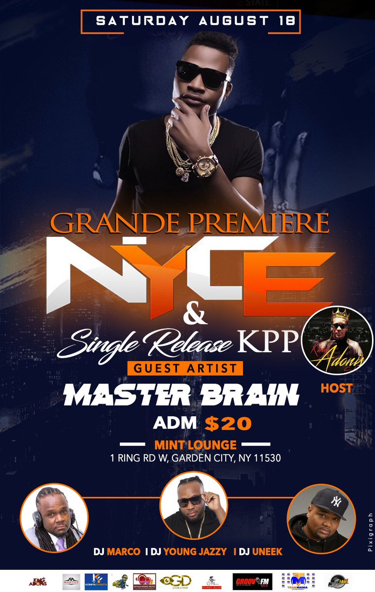 FreshUpKonpa's tweet photo. Master Brain Ap La!Nyce Grande 1er August 18th New York City Get Ready! https://t.co/YT917RPWvf