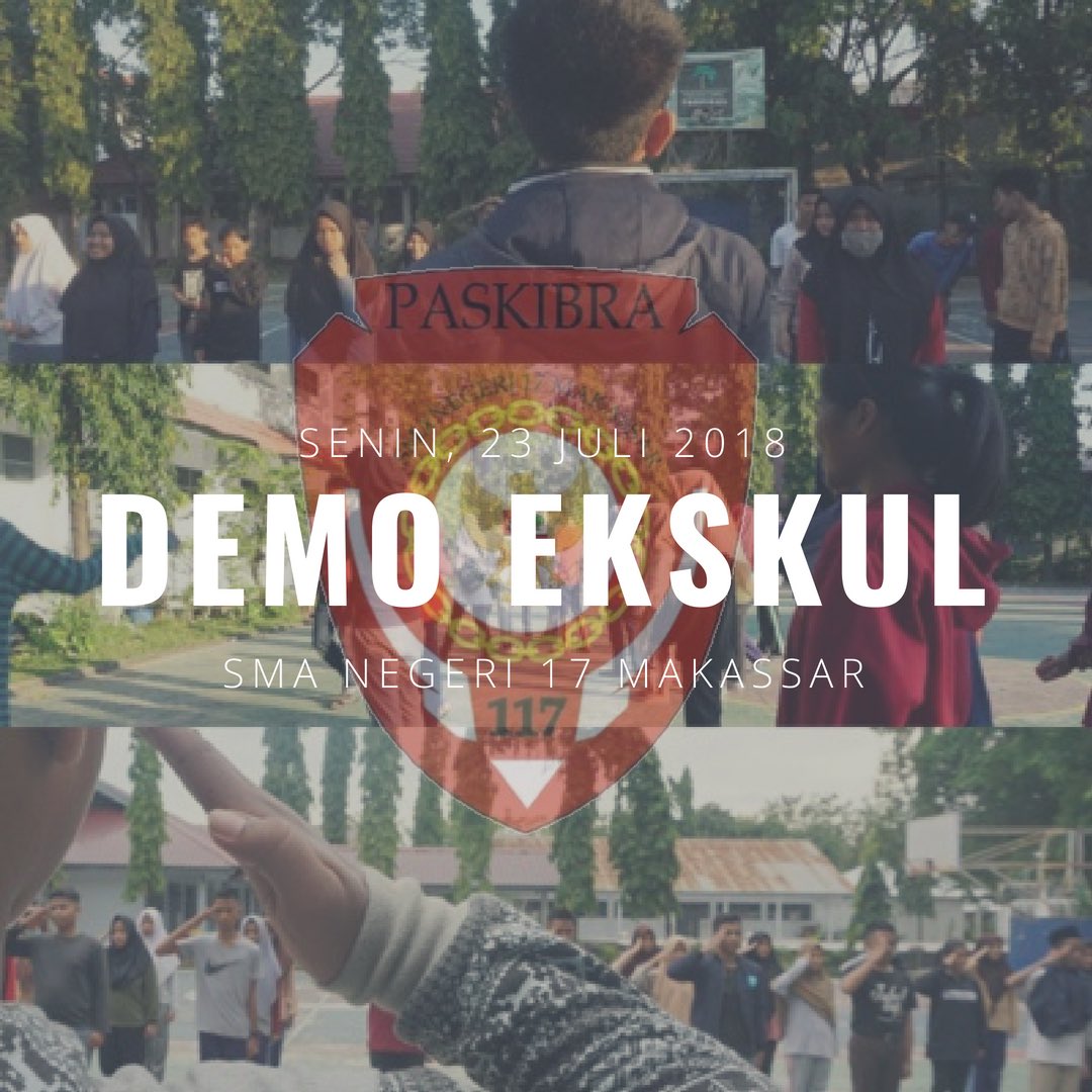 ‼️‼️‼️‼️‼️‼️
📅: Senin, 23 Juli 2018
⏰: 08.00 WITA
📍: SMA Negeri 17 Makassar.
‼️‼️‼️‼️‼️‼️