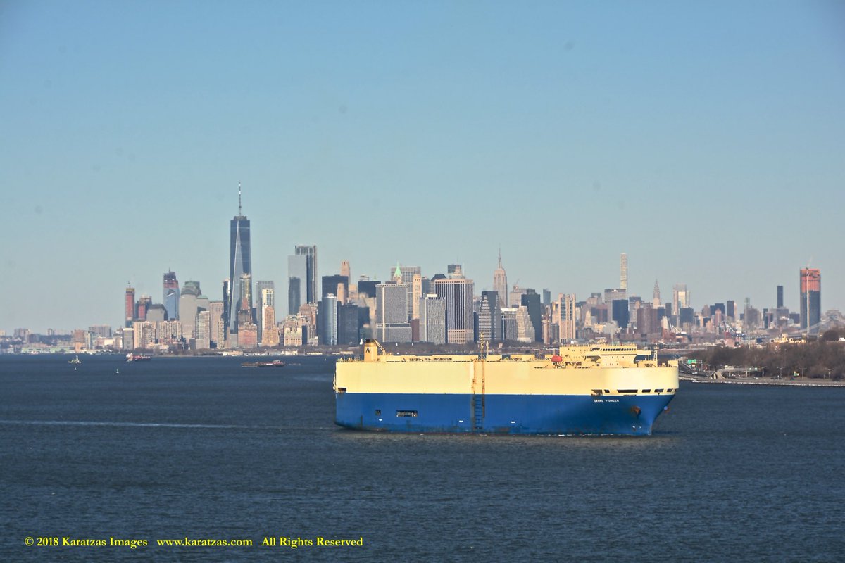 BasilKaratzas's tweet photo. Japanese-built car carrier MV ‘Grand Pioneer’ pictured in New York Harbor https://t.co/nDwvwJWM5V #KaratzasImages @BMKaratzas Vessel owned by #CidoShipping #ShinKurushina https://t.co/ZIExQWOve6