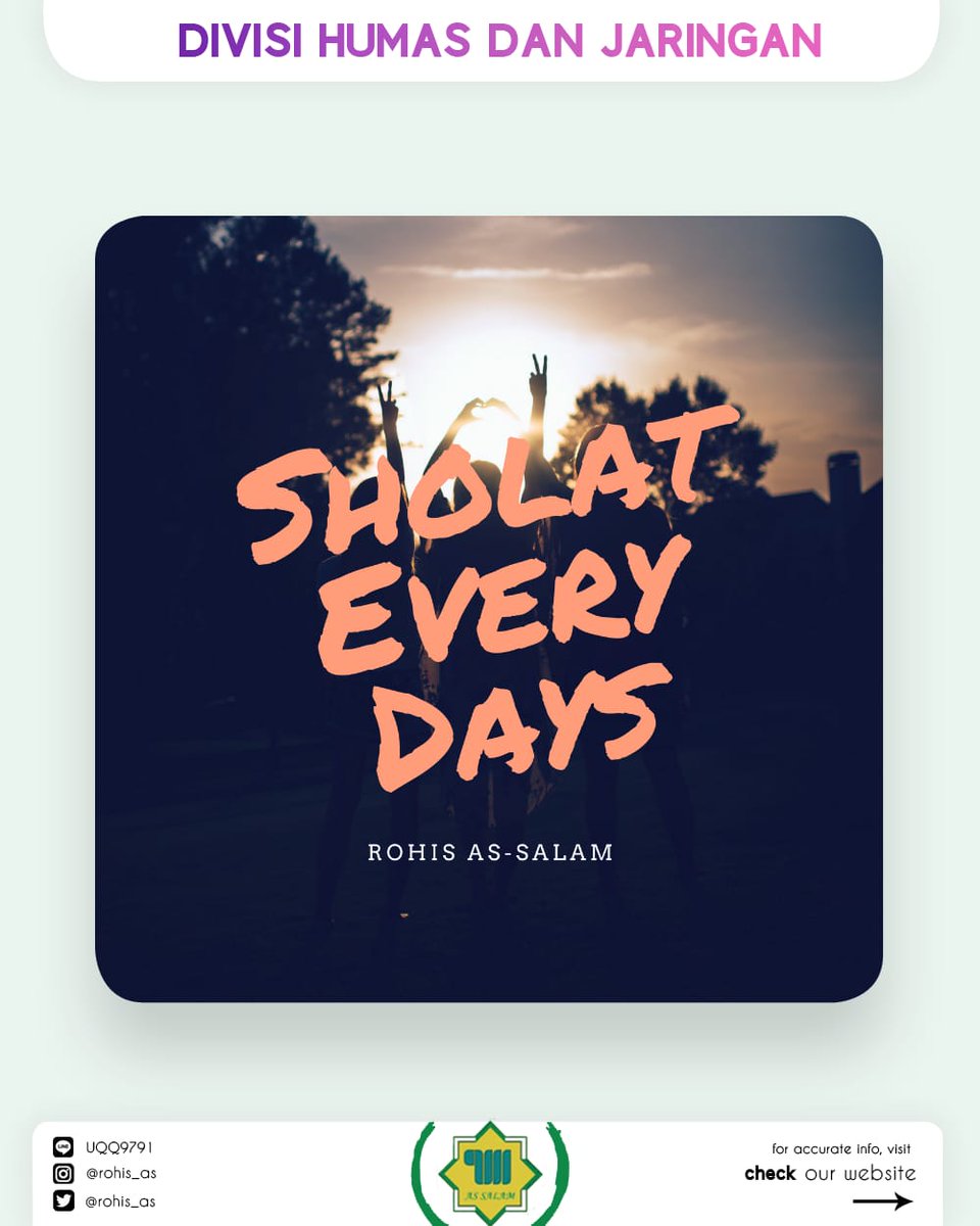 "Dan dirikanlah sholat dan tunaikan zakat. dan kebaikan apa saja yang kamu usahakan bagi dirimu, tentu kamu akan mendapat pahalanya pada sisi Allah. sesungguhnya Allah maha melihat apa-apa yang kamu kerjakan" (QS.AL-BAQARAH:110)