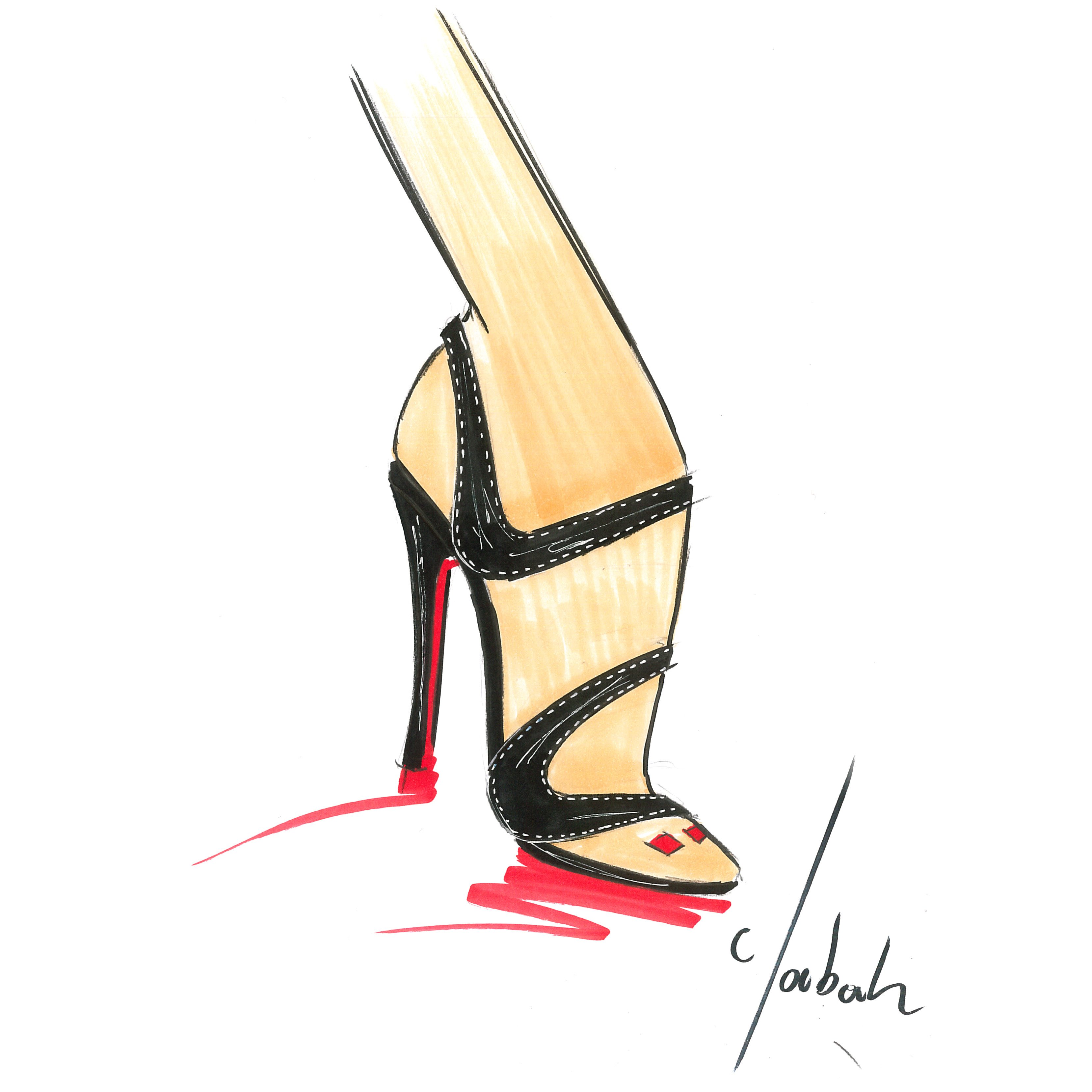 Christian Louboutin on X She s got curves and she s got twists. Show a little skin in FW18 s Vavazo. Original sketch by ChristianLouboutin https t QJwvucNXYI https t s5zUUcg3Ri X