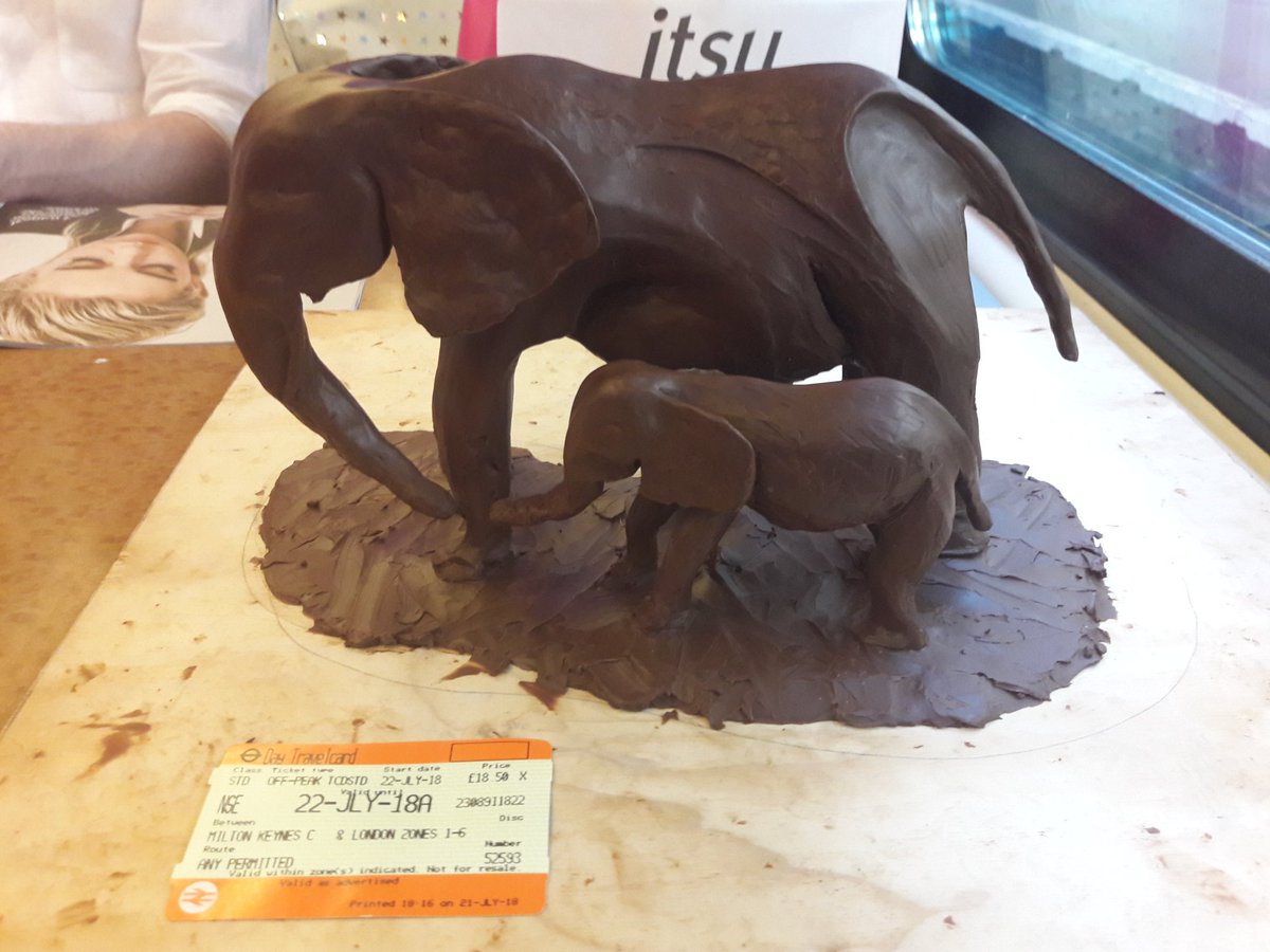 On our route home - aiming for #MKin1piece #wishusluck #waxsculpture #elephants