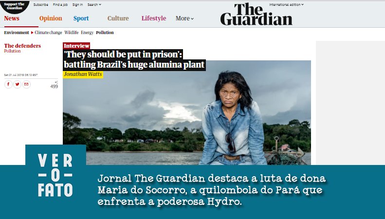 verofato's tweet photo. Leia em :https://t.co/QSxhZVGq18 @guardian #DesastreAmbiental #barcarena #crimesambientais #hydro #HydroAlunorte #NorskHydro #albras #quilombola #noticias #Belém #Belemdopará #Ananindeu #Santarém #Castanhal #Abaetetuba #Capanema #Bragança #Altamira #Itaituba #Marituba https://t.co/MqJsvubOLW