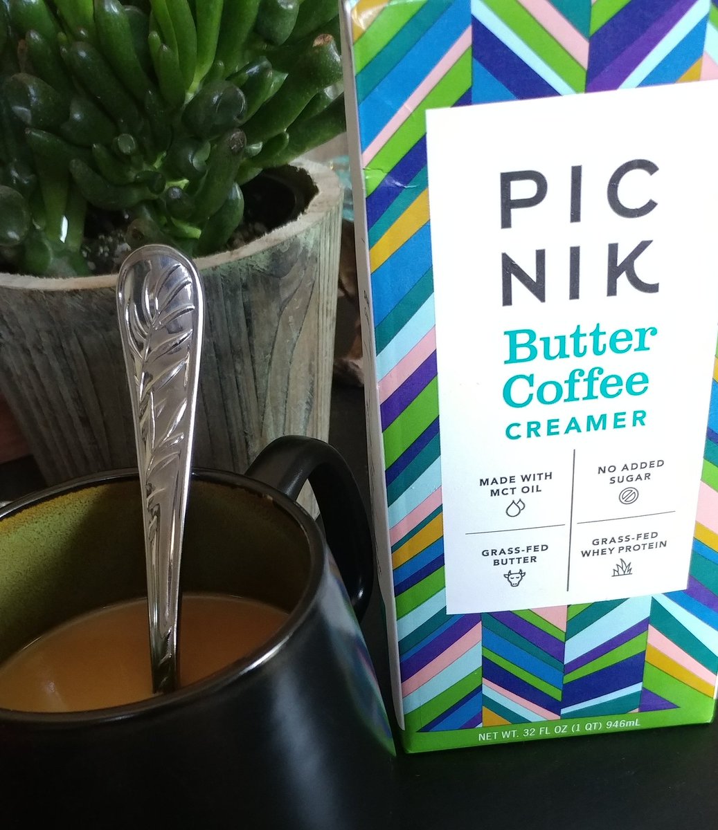 autumnduris's tweet photo. Started my keto journey...and I'm on day 4 (5 pounds gone!) Discovered how to get my coffee fix by finding butter coffee creamer at Costco! Picnik is local to Austin & I couldnt be happier to help a local company as well get that necessary start the day boost! 👊💥 #picnikaustin https://t.co/X9LTAUCaQR