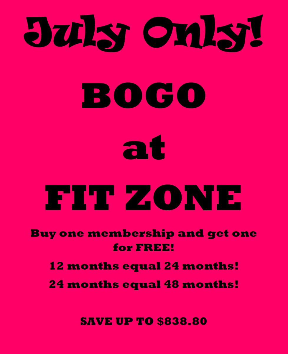 BodyComplete10's tweet image. Bogo at FIT ZONE FOR WOMEN!