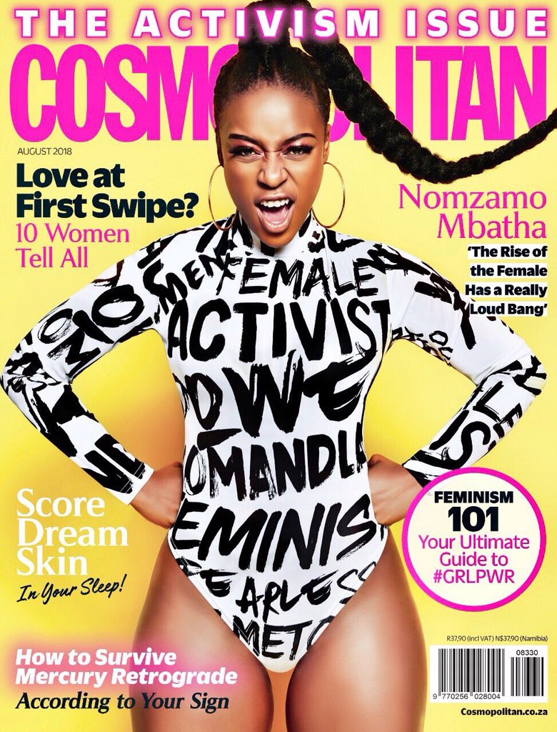 Banzy_'s tweet photo. Woooh @NomzamoMbatha covers the FIRST EVER @CosmopolitanSA #ActivismIssue in celebration of Women’s Month... 🙏 https://t.co/5uvwMJdc76