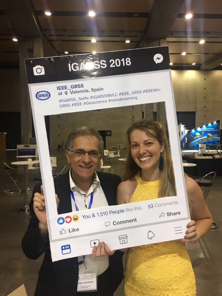 IEEE_GRSS's tweet photo. Hey everyone! Come to IEEE GRSS booth and enjoy the #IGARSS18VLC selfie frame #IGARSS_Selfie @GRSSTURKEY @igarss18vlc. https://t.co/SEudsOqX7e