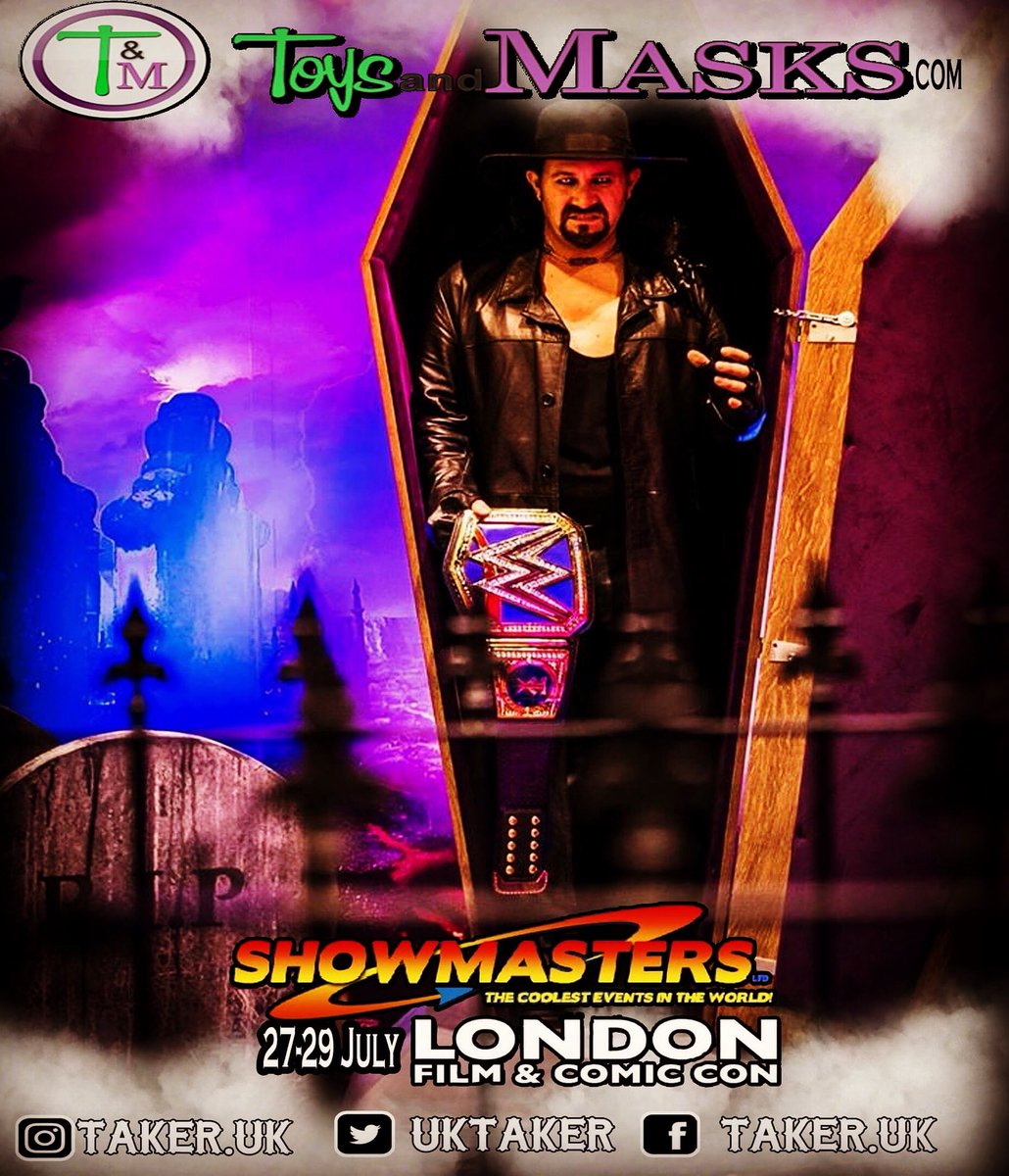 Who is looking forward to this <a href="/Showmasters/">Showmasters</a> #lfcc Friday, Saturday &amp; Sunday at the 42 foot #wwe stall in #London ! Our friend @UkTaker will be working at the stand all weekend and posing for photos for everyone and with his custom #undertaker belt ! <a href="/NativeTatanka/">Tatanka</a> #lfcc18