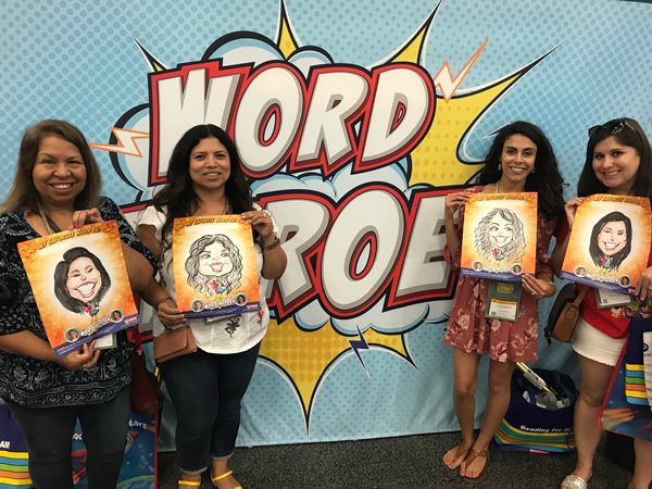AbramsLearning's tweet photo. Four new Word Heroes were born at booth 305! Thanks for coming ladies! #ILA18 https://t.co/HezUcpjeXd