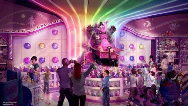 cabel's tweet image. And nothing is sadder than Disney “value engineering” something into submission. Today, “Bing Bong’s Sweet Stuff” opened, sells NO CANDY, is a pale shadow of its concept art, and the Bing Bong static figure wasn’t ready so Bing Bong’s Ding Dong is pokin’ through a sheet. Help