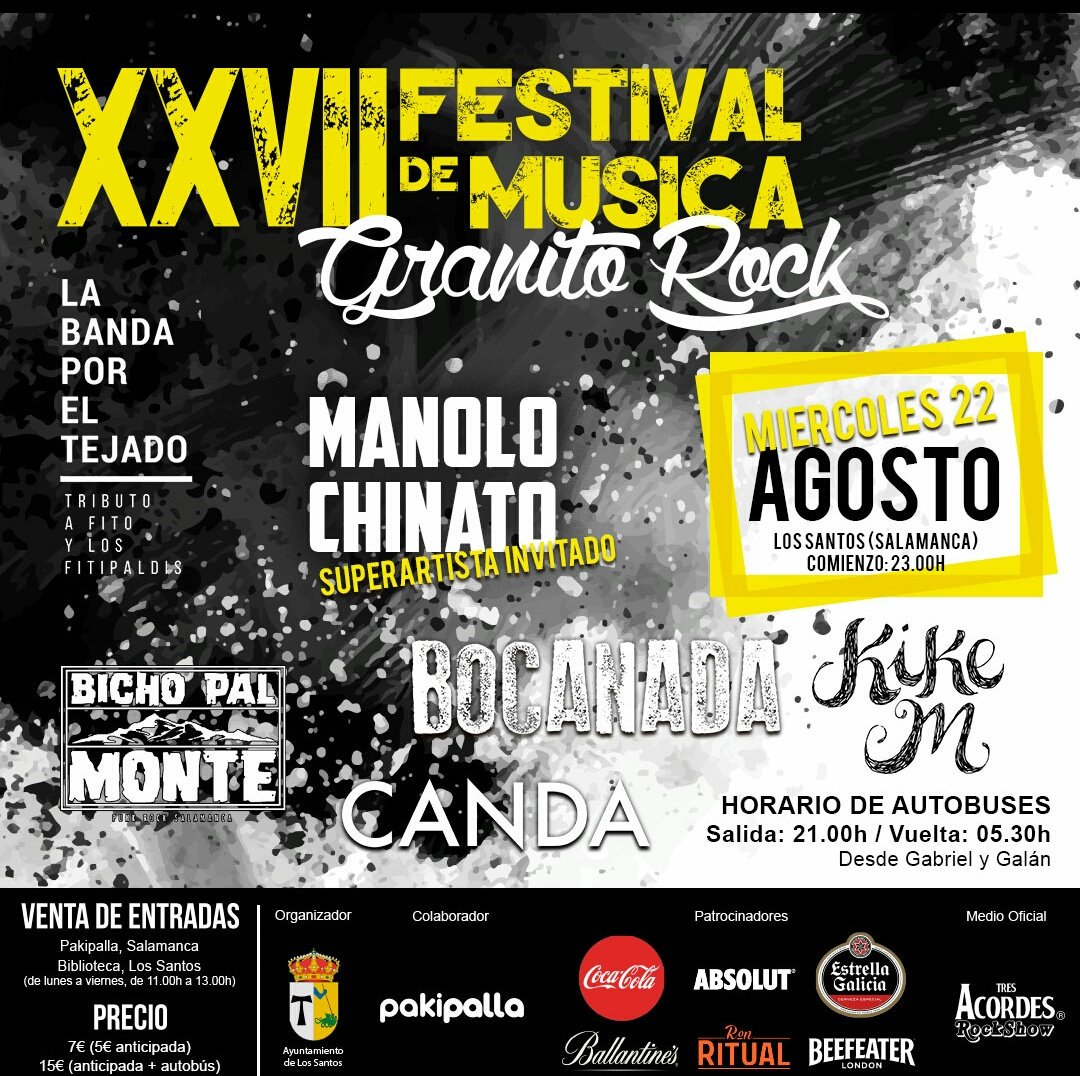 Volvemos a dar guerra!!!!! Este es el cartel de este año y las entradas YA ESTÁN A LA VENTA en <a href="/paki_palla/">Paki Pallá</a> y la biblioteca de LOS SANTOS.