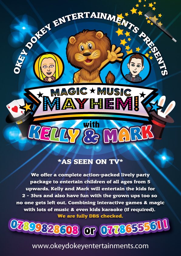 MarkandKelly's tweet photo. If you have kids 6yrs+ or have a friend that does, send this to them on Facebook and like &amp; RT on here for us pleeeease? Also gr8 for weddings &amp; christenings too👍🏻#comedymagic #music #games #kidskaraoke and lots of real interactive FUN!😊 x https://t.co/YQoO3vrqhk