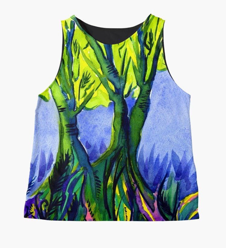 paulaannev's tweet photo. Contrast tank in my online Redbubble shop https://t.co/VyfkuzlA7O Bright, eye-catching design from one of my hand-painted watercolours. #fashion #fashionblogger #onlineshopping #ladiestank #tank #shirts #tshirt #ladieswear #Tees #womensfashion #redbubble #redbubbleartist #trees https://t.co/dZ8uuNHQut