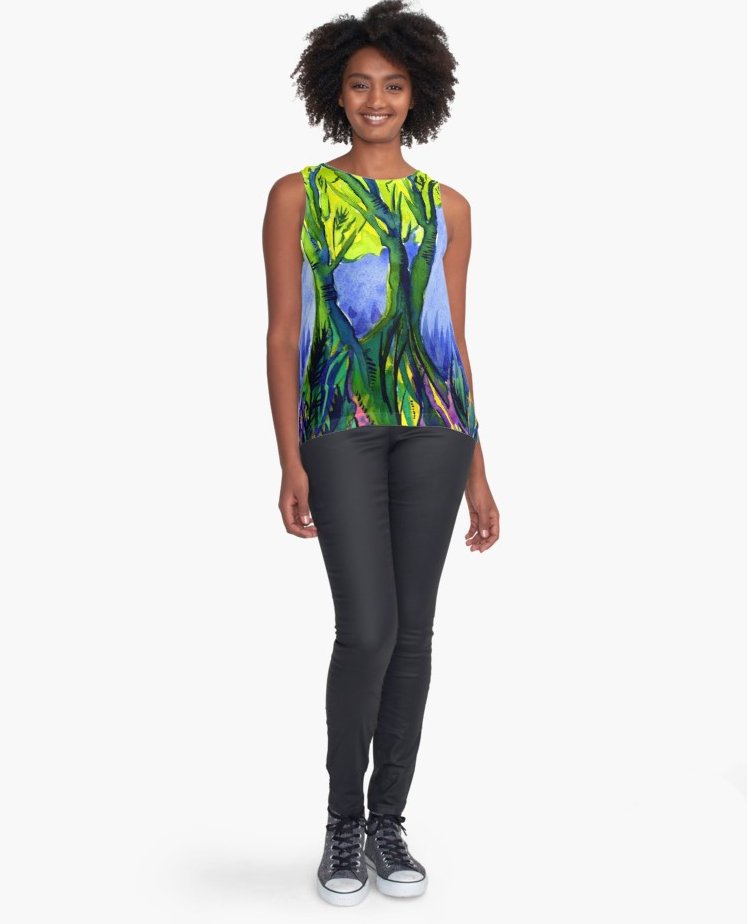 paulaannev's tweet photo. Contrast tank in my online Redbubble shop https://t.co/VyfkuzlA7O Bright, eye-catching design from one of my hand-painted watercolours. #fashion #fashionblogger #onlineshopping #ladiestank #tank #shirts #tshirt #ladieswear #Tees #womensfashion #redbubble #redbubbleartist #trees https://t.co/dZ8uuNHQut