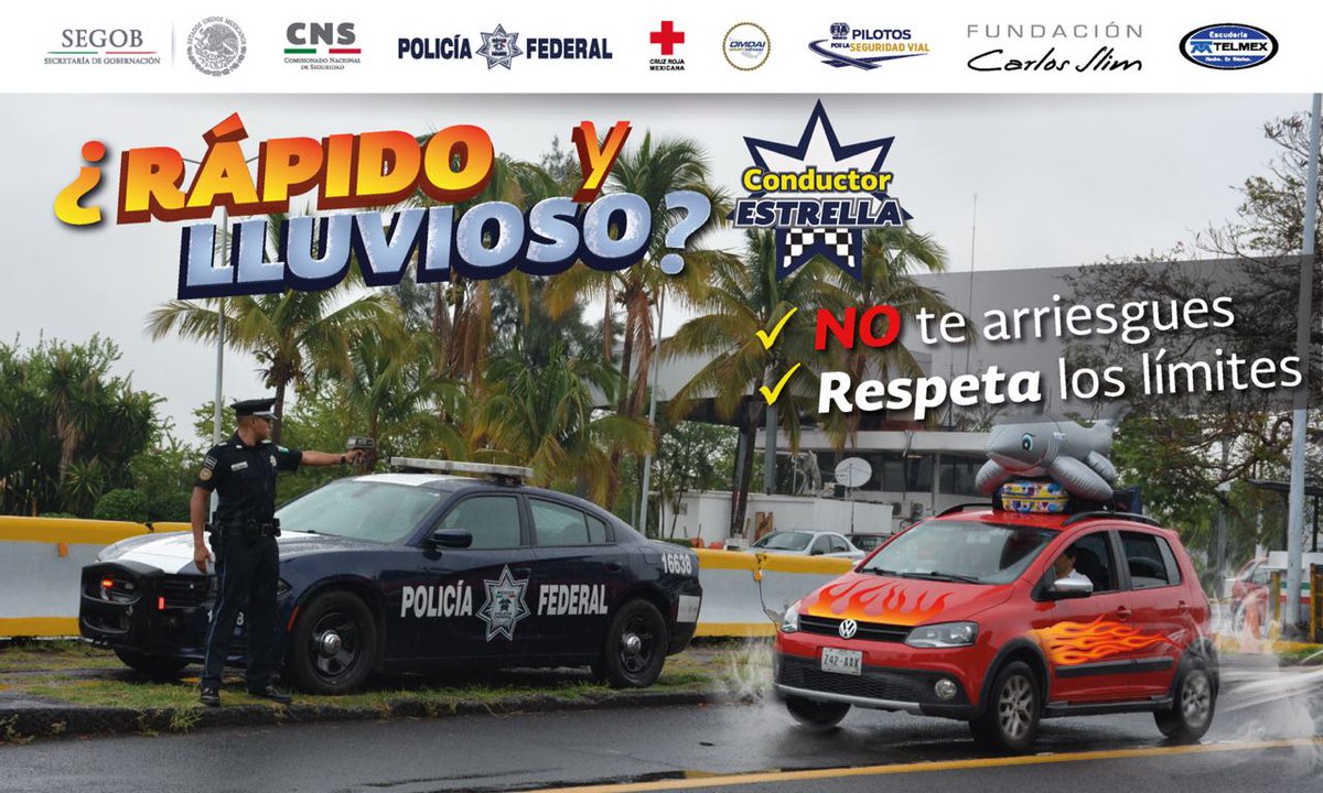 fundaciontelmex's tweet photo. Al conducir maneja con precaución, los accidentes son muy frecuentes en temporada de lluvias. 🌩 ¡No te arriesgues y sé un #ConductorConEstrella como el piloto @chapulindiaz! #SeguridadVial, @PilotosXSV, @Fund_CarlosSlim, #CuidaTuVida 🏁🚗 https://t.co/IoepeATiqH