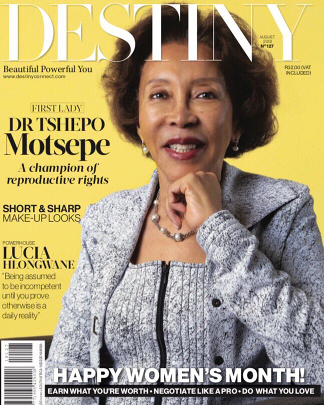 DestinyConnect's tweet photo. Medical doctor, philanthropist and activist Dr Tshepo Motsepe (65) is finally picking up the First Lady mantle after months of recovery from a leg operation. In this exclusive interview, she opens up about a life driven by women's causes. Read all about it in the August issue. https://t.co/fl1TUvrz2h