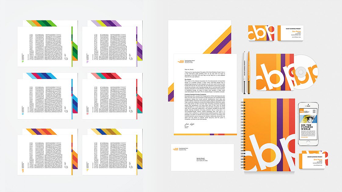 ErikGraphic's tweet photo. This was a personal project redesigning the branding for the National Association for the Advancement of Colorblind People #graphicdesign #colorblind #daltonism https://t.co/zqA9WDfafe