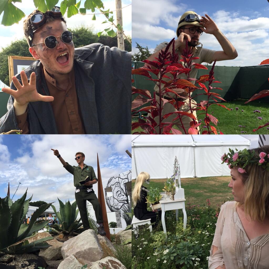 tomsturgess98's tweet photo. Had a blast with a rabble of ridiculous improvisers at @tatton_park #RHSshow in the poisonous garden. Going to miss Professor, Beatrice, Cornelius Fairbottom and the Sergeant - I’m sure it won’t be long until I hear the Opium song again...#O.P.UM @AlexiWasHere @PatrickPrice_93 https://t.co/1mJ6n84eoJ