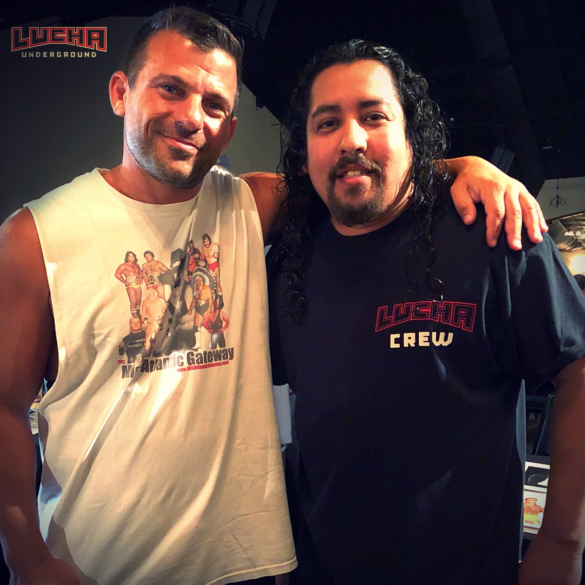IamthaGreatOne's tweet photo. w/ @Matt_Striker_ Always a pleasure 
#LuchaUnderground #Commentator 
#LuchaLibre #Lucha4Life  #ItsAllAboutLucha https://t.co/nYHkXQ9eNP
