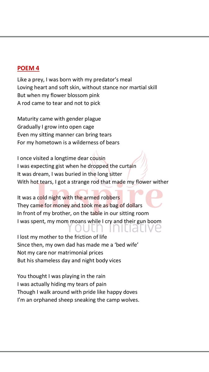 inspireyouthng's tweet photo. CONGRATULATIONS Mr Adenekan Sunday! 
Our 4th Contestant.
You are the winner of the maiden edition of our Voices of Influence Poetry Competition! 
Send us a message to claim your prize!

Look at his awesome Poem! https://t.co/OBmDvPITvB
