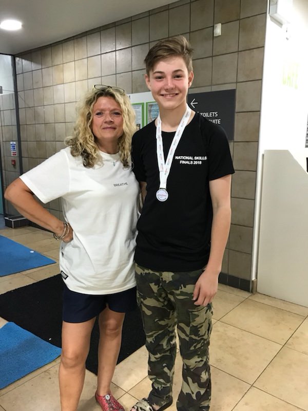 Casper of #BarnetCopthall #diving WINS #GOLD @ #NationalSkills #Manchester can’t wait for next year 💦
With Justine - amazing coach 💪🏽💪🏽 
A huge deal for a little club doing BIG things 🥇
<a href="/BarnetCouncil/">Barnet Council</a> <a href="/AlizonMoore/">Alison Moore</a> <a href="/ArjunMittra/">Cllr Arjun Mittra</a>  <a href="/NorthLondonHour/">NorthLondonHour</a> <a href="/times_series/">Barnet Borough Times</a> <a href="/nltimesteam/">Barnet & Bwood Times</a>