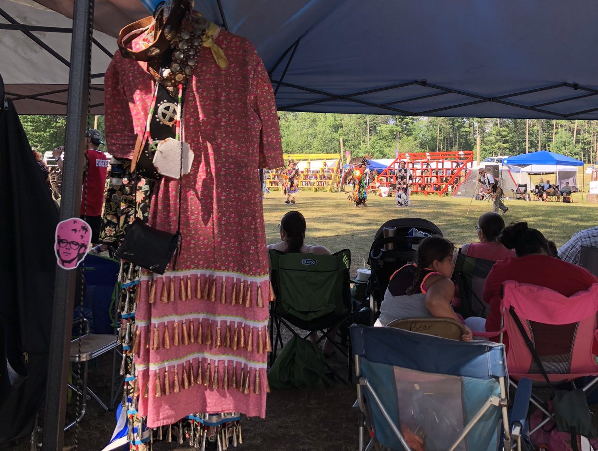 A perfect day at the 2018 Bear River Powwow in Lac du Flambeau, WI - it’s a great day to be indigenous. 
#pinkadam #pinkadam4ever @pinkadam4ever 
#adamclayton #U2 #sticker #stickerslap #U2SongsofExperience #u2eitour #powwow #native #indigenous #jingledress #ojibwe