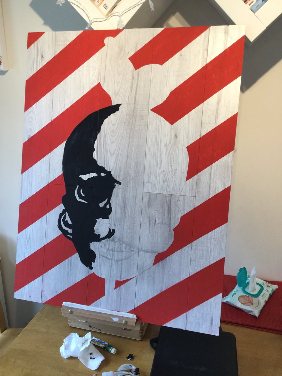 FOR SALE nearly finished. Vintage style added and rusty metal frame to complete. £100 + pp. Hand painted on wooden boards. Message for info #barberlifestyle #barbering #barber <a href="/barbers/">ogusers.com/Charge</a> #barbershop #barberia #barbershopconnect #barbering #barberworld