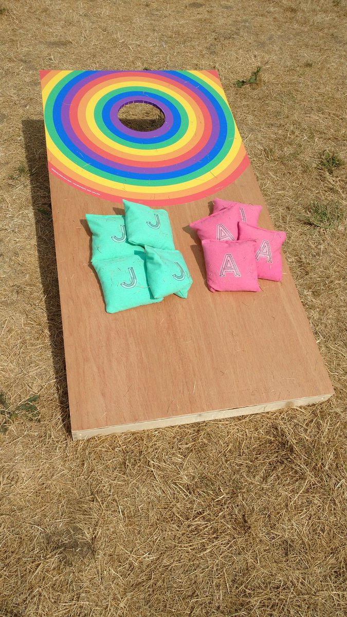 Want some cornhole for your big day? Why not personalise your sets? Get in touch for a more bespoke cornhole experience! #Cornhole #wedding #WeddingGames