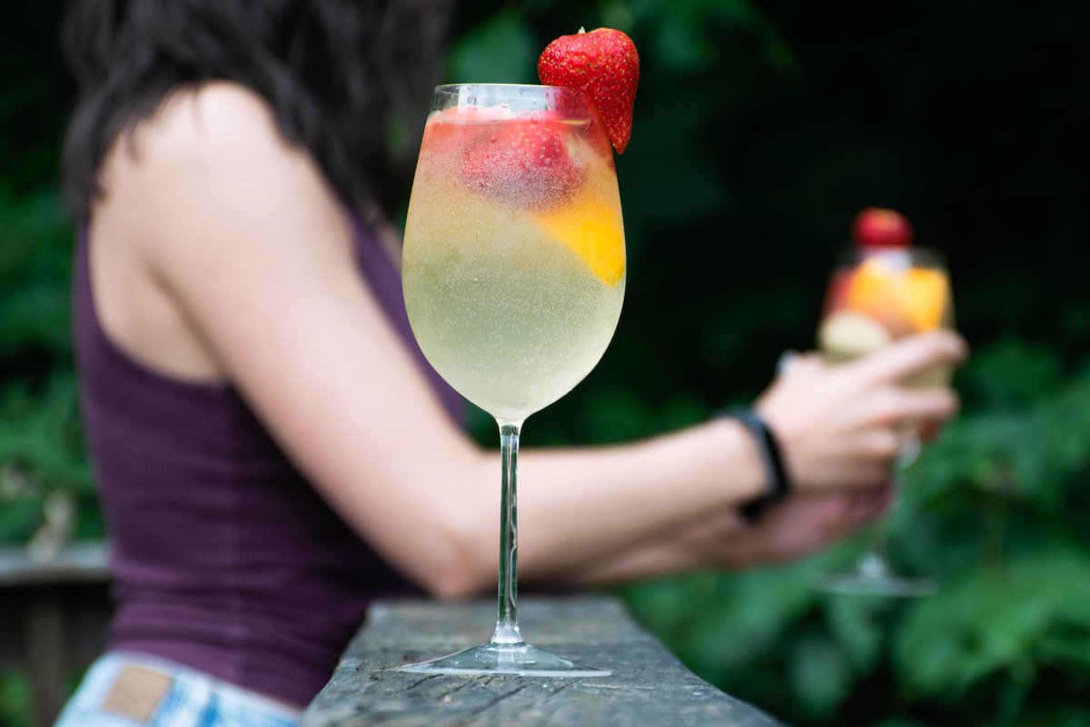 NSD White Sangria
Fill a large pitcher with:
- 3 shots of <a href="/SPDistillery/">ShortPathDistillery</a> triple sec
- 1 4-pack of <a href="/BackpackWineCo/">BackpackWine</a> Snappy White
- 2 oranges, sliced
- 2 ripe red apples, cut into wedges
- 2 pints of strawberries
- Sparkling soda water
Serve, sip, and enjoy. #sangria #wine