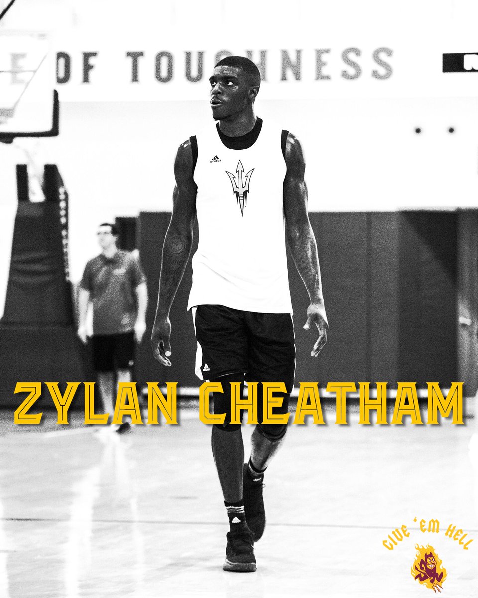 DieHardDevilASU's tweet photo. 🏀 2018-19 #SunDevilHoops Photo cred- @TheSunDevils #ZylanCheatham @SunDevilHoops #ForksUp https://t.co/b2wQmMqgqg