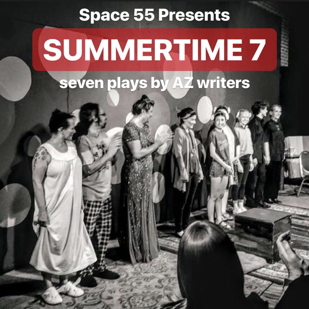 Space55's tweet photo. That was a blast! One weekend down - one weekend to go! The strange, wild & weird of SUMMERTIME 7 returns Fri at 8PM. Have a great week!
*
*
(photo by RC Contreras)
*
*
#thankyou #summertime7 #space55 #downtownphoenix #phoenixevents #supportlocaltheatre https://t.co/YvmRv4Vrxd