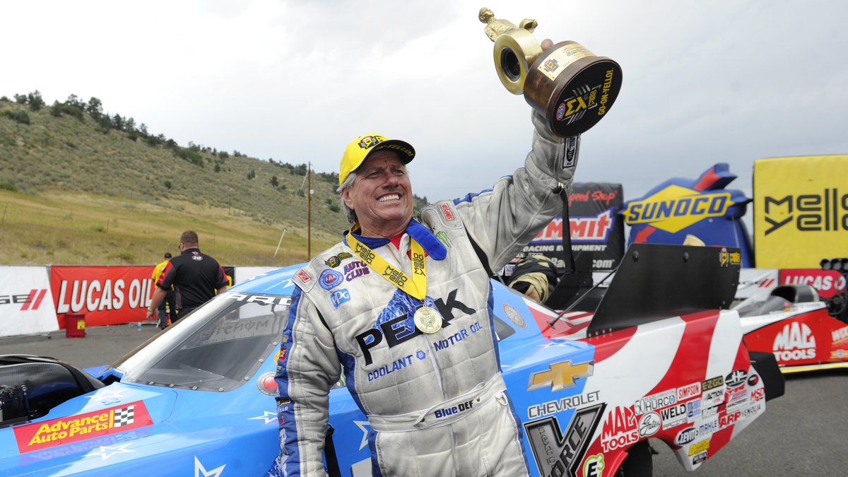 NHRA's tweet photo. Legendary driver. Legendary track. 

The #MileHighNats Wally belongs to @JohnForce_FC! https://t.co/1TeWmvmGTe