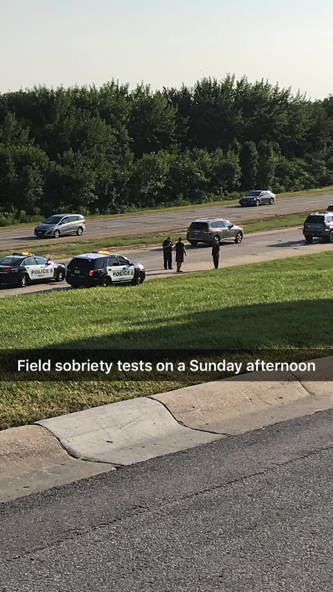 Chels_French's tweet photo. This guy is having a good evening. Ended up in the back of a cop car after rear ending a cruiser 🤦🏻‍♀️ @MeanStreetsOMA https://t.co/nVRJfTrk8U