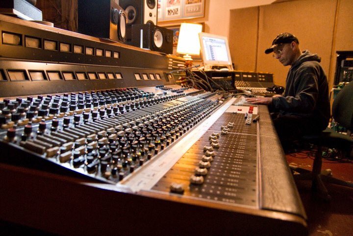 Oz Fritz mixing our first record back in Jan. 2011