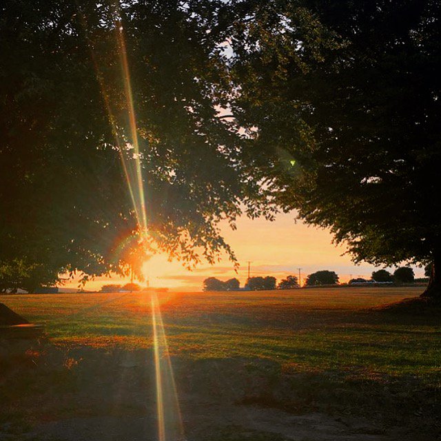 Sunset on the Steelhouse mountain. Site build in progress. See you on Friday.