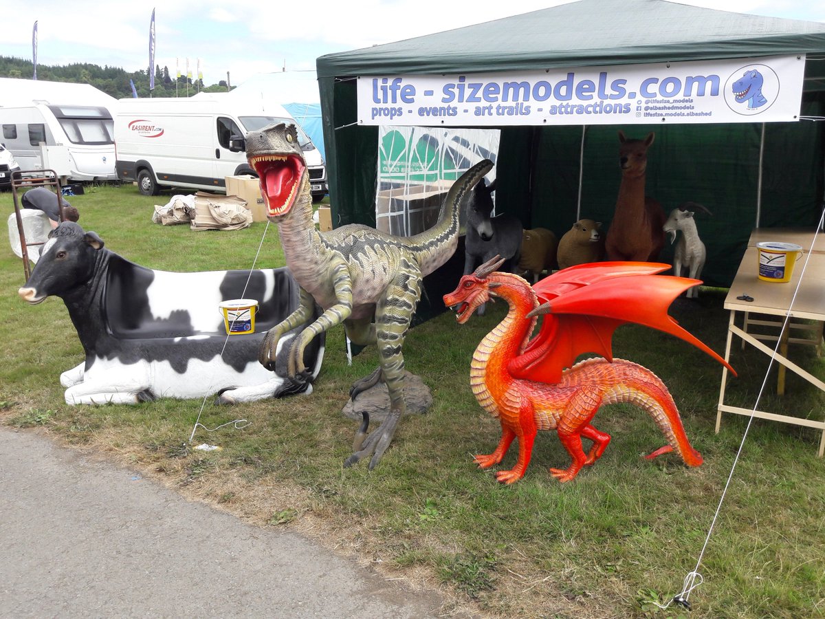 Lifesize_Models's tweet photo. We are all set for tomorrow's @royalwelshshow on Stand B143 - Drop by and see us and our #lifesizemodels (and look at what we spotted around the corner... 😮 https://t.co/LxFmDtV2Iw