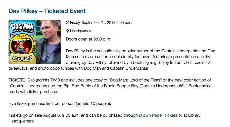 MicheleCMueller's tweet photo. If your Ss are anything like mine, they will love this author visit.  Sorry, it's in STL, but I'm sure Dave Pilkey is on tour.  https://t.co/oFV4U3UiKC . #CatholicSTL @page_4th @CPOP_Library @acs4f @acs5K https://t.co/yG2iFdmrRm