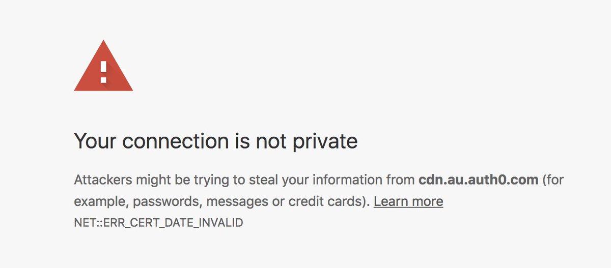 moveworkforward's tweet photo. @auth0 @auth0status please update your cert now https://t.co/UzwsDk7DBb