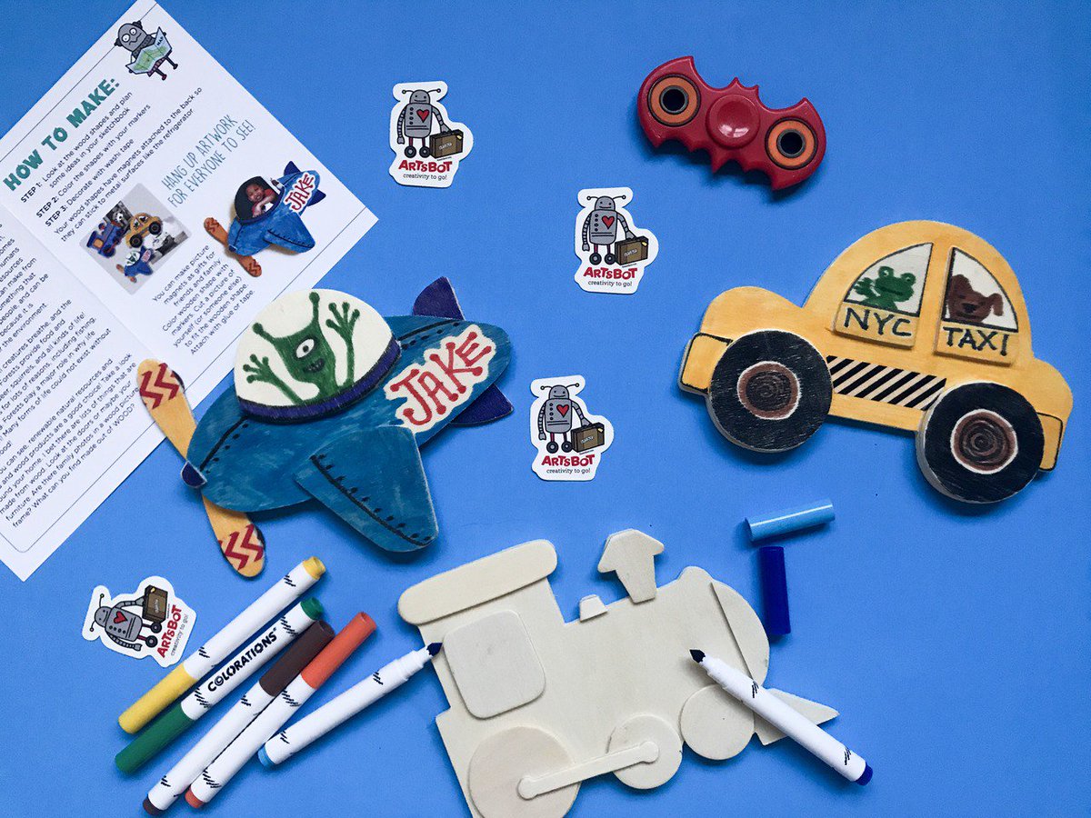 theartsbot's tweet photo. Ride The Wave Magent kit! With creativity tips, markers, note pad + easy to stick on magnets. Did we mention you get a free ArtsBot canvas tote bag!  
Available through our website or via Direct Message.
https://t.co/lZl2yYsIWA https://t.co/jEFfcOpHcq